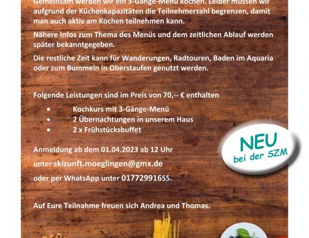 Kochkurs in Grünenbach